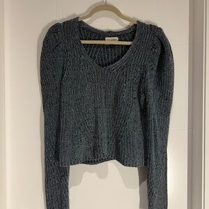 Puff sleeve universal thread sweater